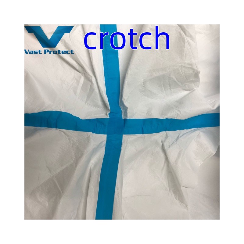 Smooth Breathable Disposable White Microporous Clothes with Hood for Cleanroom