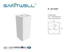 White Color Bathroom Pedestal Basins Square Shape Mounting Hardware Included