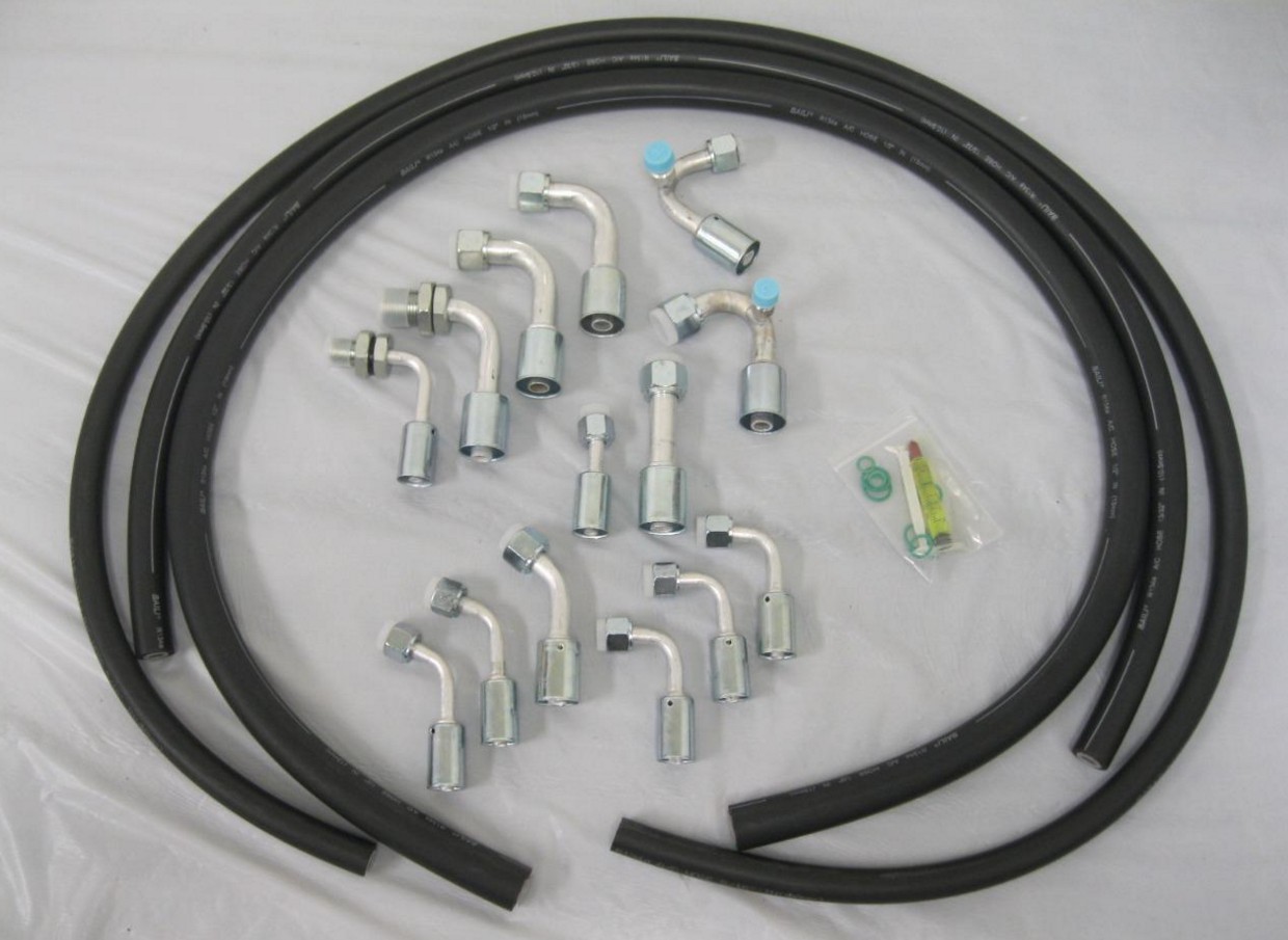 Hydraulic Hose Crimping Machine A/C Hose Crimper Tool Kit