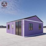 Corrugated Metal 20ft Flat Pack Container Construction Site Temporary Housing