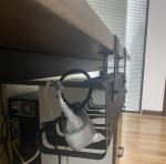 Flexible No Drill Under Desk C Clamp Mount Cable Management Tray Organize Your
