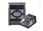 IP44 Black 2pcs Ultrabright LED Solar Panel Wall Light