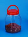 Colorful Cover Transparent Plastic Jar , Large Capacity Food Storage Can
