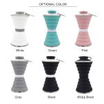 500ml BPA Free Reusable Foldable Silicone Bottle