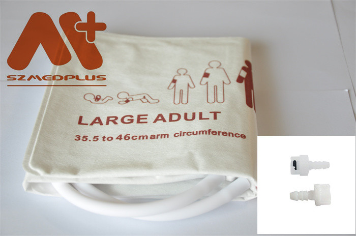 Disposable NIBP Cuff - 2455 large adult dual tube 35.5 - 46 cm