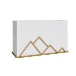 Modern large outdoor metal white square planter box put on the street
