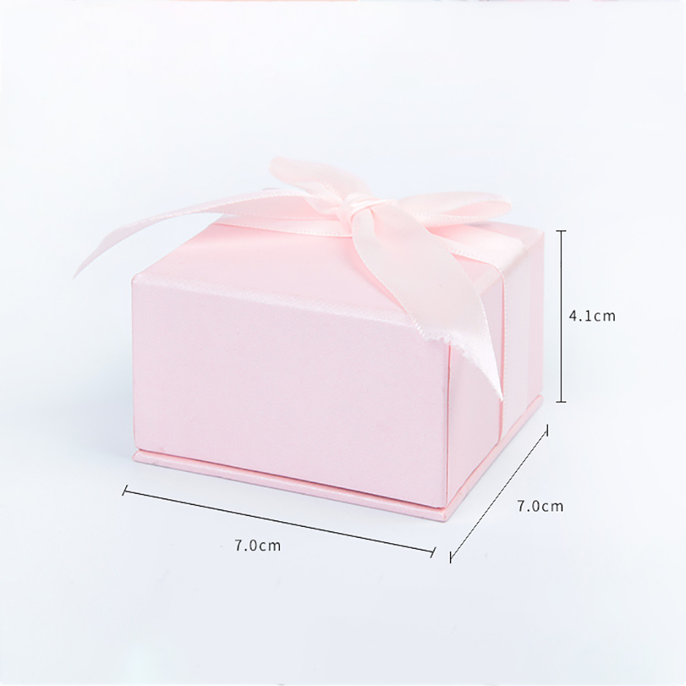Paper Ring Necklace Crystal Jewelry Box Package White Color Customized