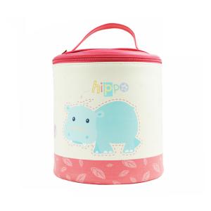 Quality Cute Printed Round Shape PU Leather Bento Lunch Bag wholesale