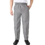 Restaurant Kitchen Print Chef Pants Elastic Waist With Zipper Fly