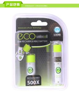 Quality USB Rechargeable Battery, 1.5V, 5AA 1040mAh Li-ion, 2 hours charging, rechargeable 500X wholesale