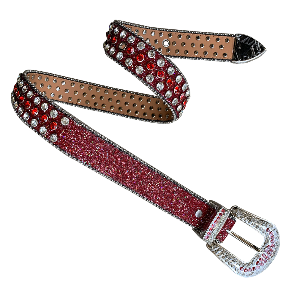 SGS Belt Buckle Hardware , Catwalk Girdle Rhinestone Womens Belt 42 inches Length