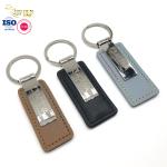 K17 Personalized Leather Keychain , Western Leather Keychain Ring