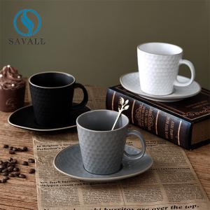 Quality Dishwasher Oven Safe 8cm*8cm Porcelain Cups And Saucers 16*1.5cm wholesale