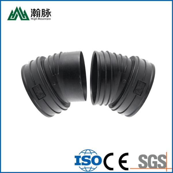 Threaded HDPE Drainage Pipe Fittings Corrugated Polyethylene 45 Degree Pipe