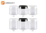 Clear pet plastic jar container with smooth screw on lid for cream cosmetic