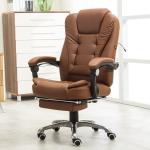 PU 3 Years After-sales Cycle Black Leather Office Chair with Footrest and Wide