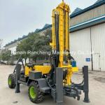 Wheel Trailer Mounted Borehole 220m Deep Water Well Drilling Rig Machine