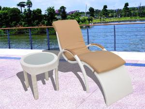Quality hotel garden sun lounger rattan chaise lounge wholesale