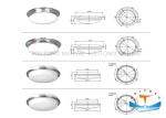 60W Indoor Round Incandescent Marine Lighting Equipment Steel Material