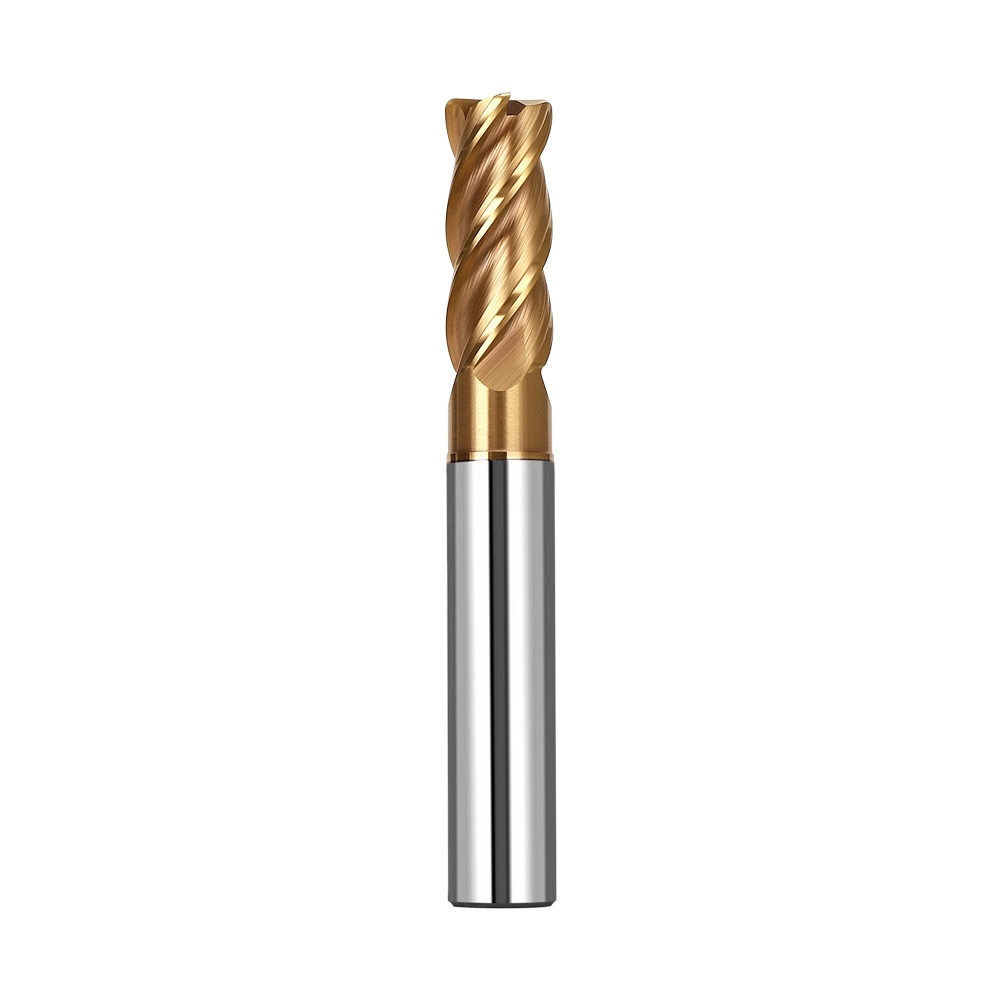 Cemented Carbide 38 Spiral Angle 4 Flute Corner Radius End Mills