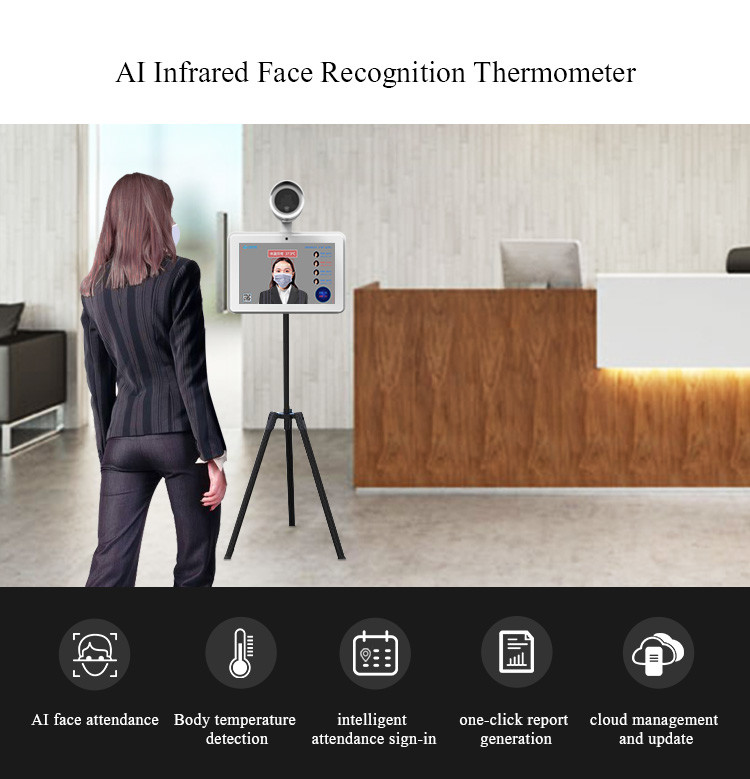 10.1inch Thermal Imaging Face Recognition Thermometer Temperature Measurement