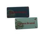 Custom White / Black Embossed Printing / Embroidered Bag Leather Labels /