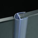 Waterproof Shower Door Seal Strip D Shaped Anti Collision Transparent PVC