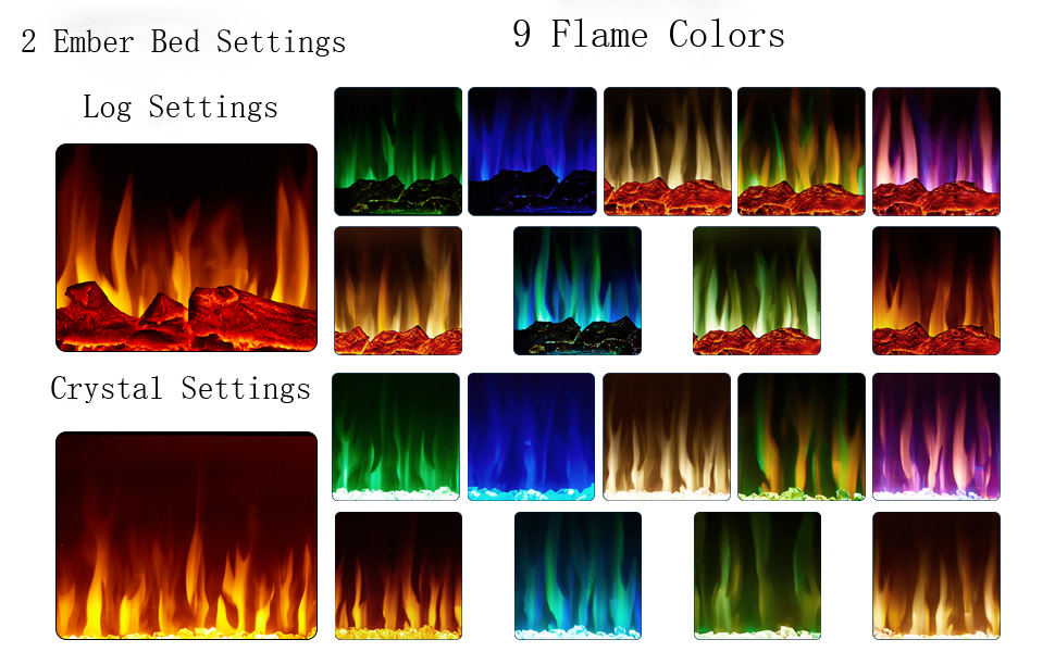 Linear Electric Fireplace Tisch Kamin with Self-Checking Function and 120V Voltage