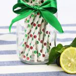 Green foil pattern FDA Certificate Biodegradable Paper Straws Food-grade