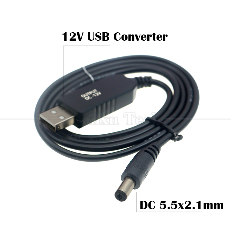 Hot Sale 5V USB to 9V 12V DC Output Converter Booster Wifi Modem Router Power Cable