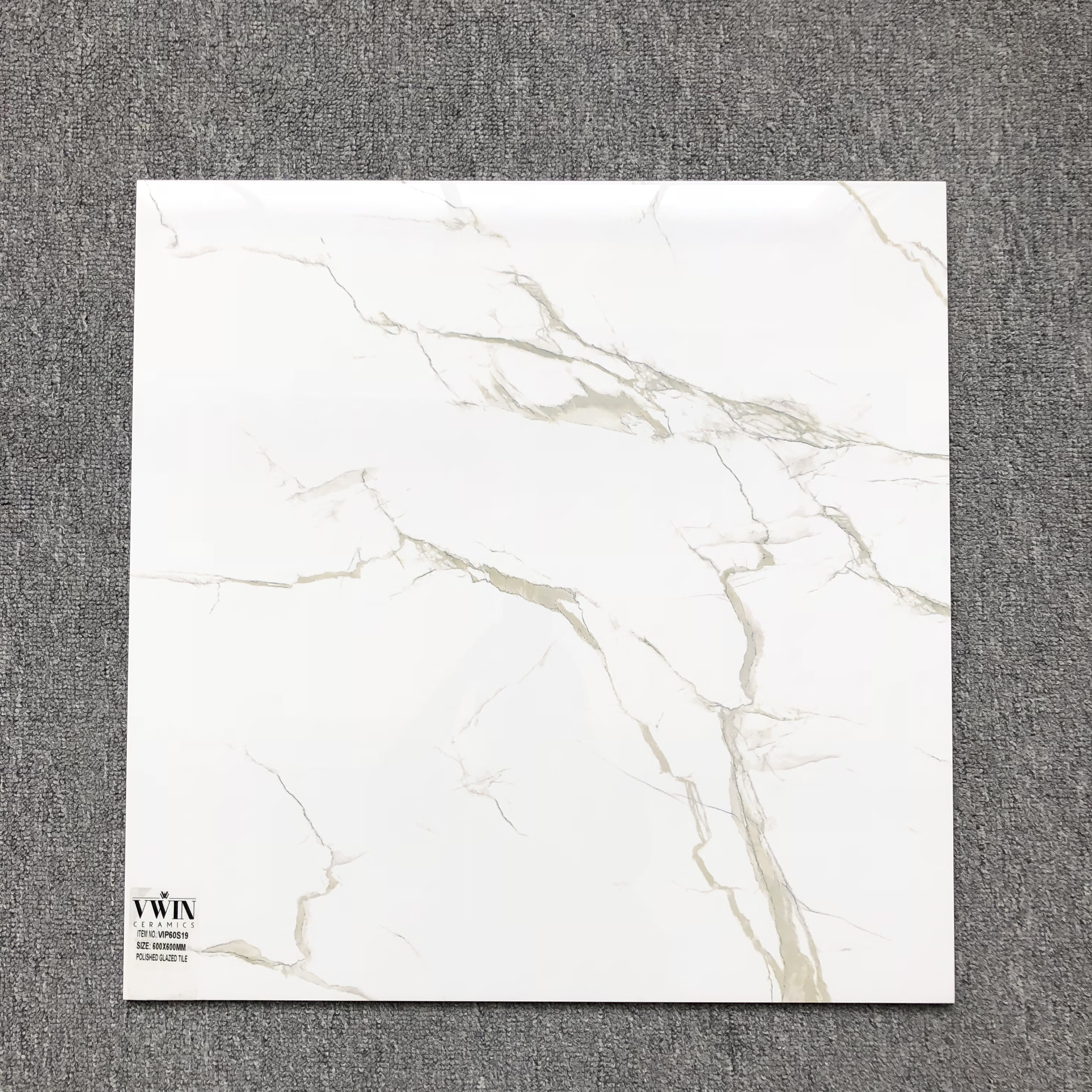 Stone Imitation Texture Glazed Bathroom Floor Tiles for Non Slip Home Decoration