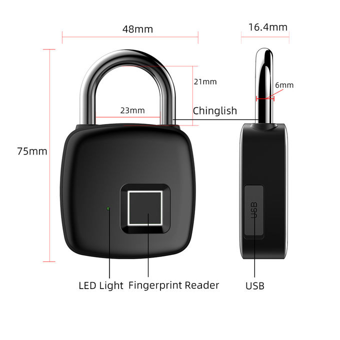 P30 TUYA APP Fingerprint Cabinet Locks Smart Digital Padlock