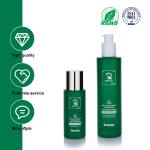 Luxury 100ml Glass Lotion Set Cylindrical Frosted Green For Personal Care
