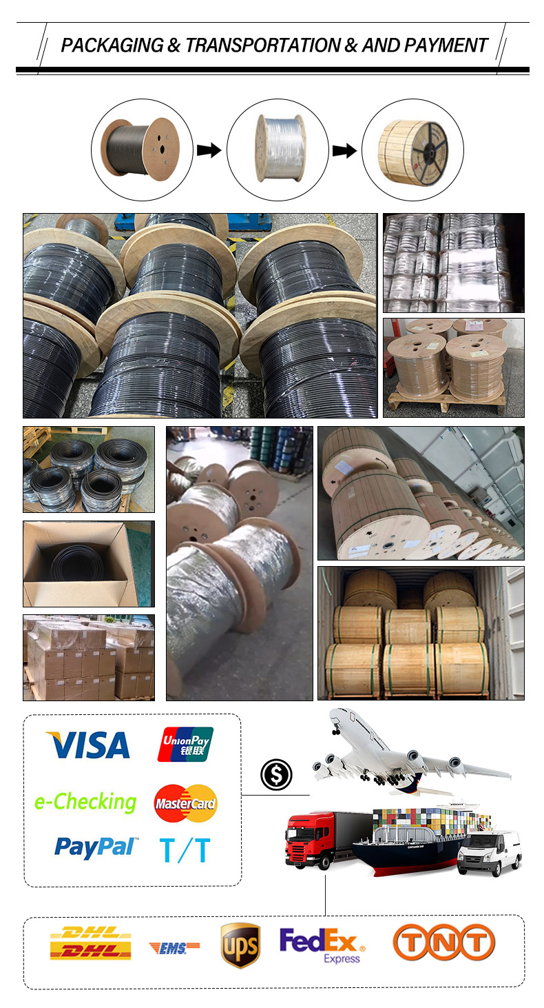 Customized Color PVC LSZH LSOH PE HDPE Jacket HXCOWO Fiber Optic Cable With Messenger