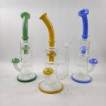 19 Inches Borosilicate Glass Pipe Frosted Lookah Glass Smoking Bong