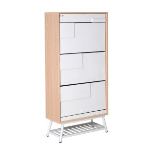 Quality Hallway Space Saving 25 Pairs 137cm Wood Shoe Organizers wholesale
