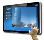 slim bezel wall mount capacitive touch screen 43" inch interactive WIFI 4G
