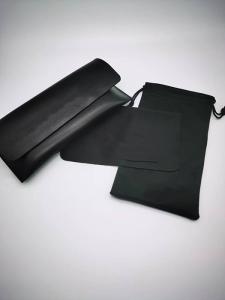 Quality Vogue Black PU Leather Soft Sunglasses Case mutispandex Eyewear Storage wholesale