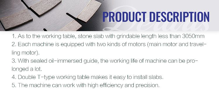 Multi Shapes Marble Stone Edge Polishing Grinding Machine For Granite Travertine