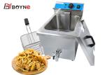 3.3kw Commercial Kitchen Cooking Equipment Fast Food Shop 12L Oil Tank Electric