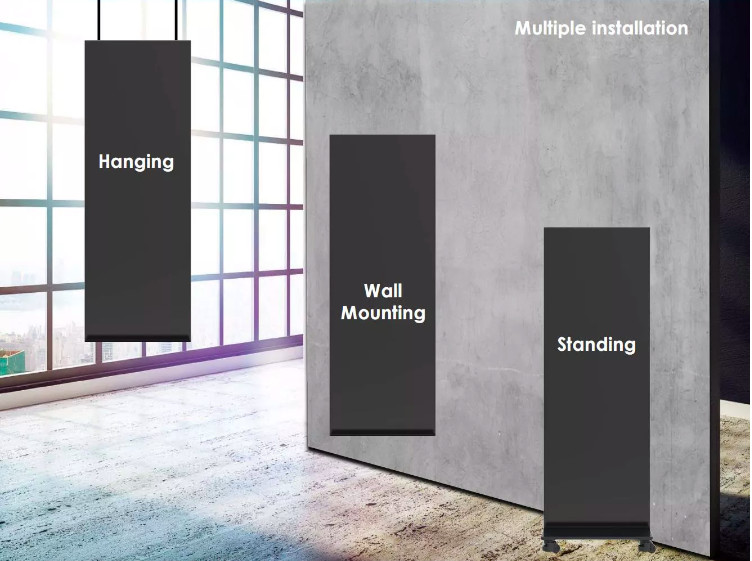 P3 Indoor Outdoor Floor Standing Smart Led Poster Display HD 1080P Totem