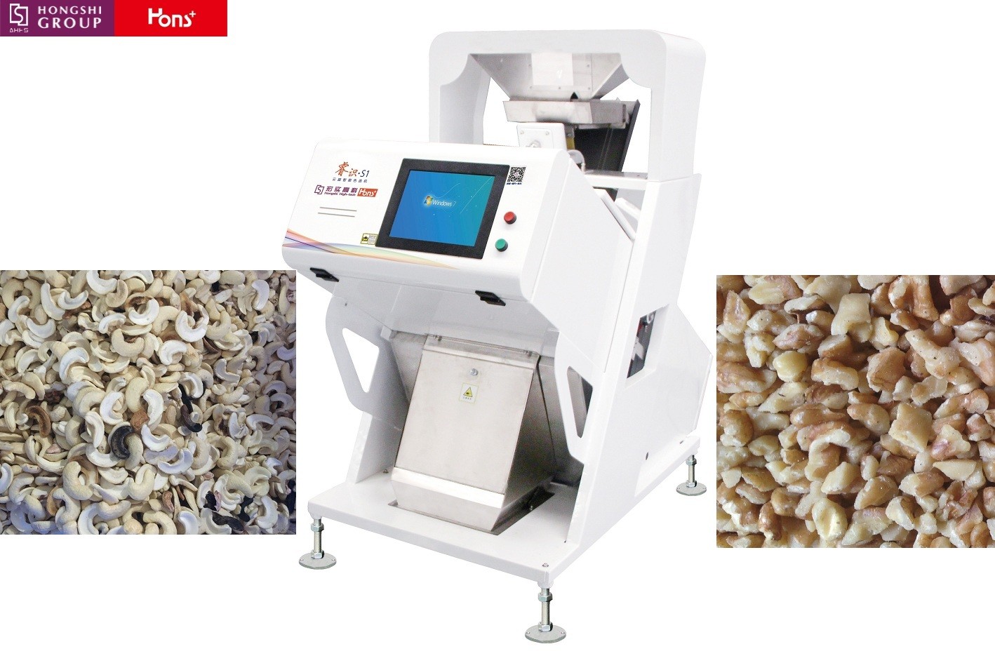 SGS 1 Chute Small Rice Grain Sorter 63 Channel High Effective Separator