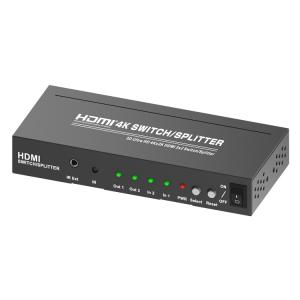 Quality 150*64*25mm 4K 3D 340Mhz 2x2 HDMI 4K Splitter wholesale