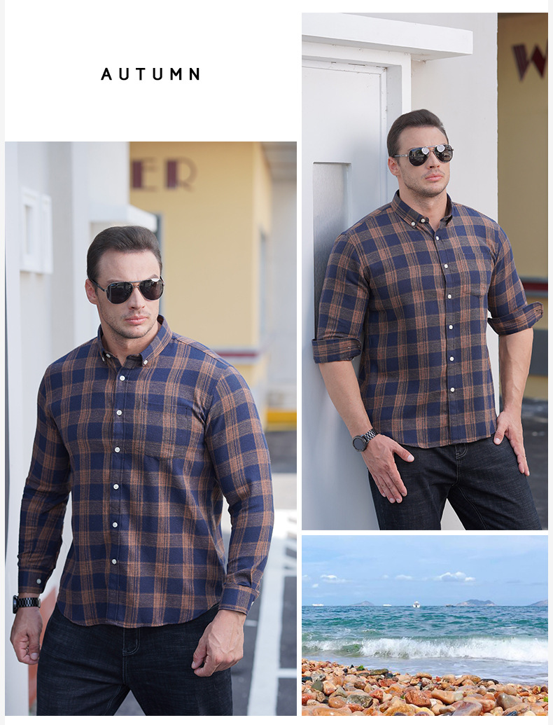 Breathable Poplin Fabric 2022 Fashion Men's Long Sleeve T-Shirts for Autumn Plus Size