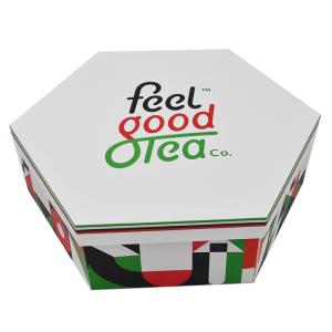 China Two Layers Luxury Rigid Hexagonal Cardboard Tea Chocolate Packing Box on sale