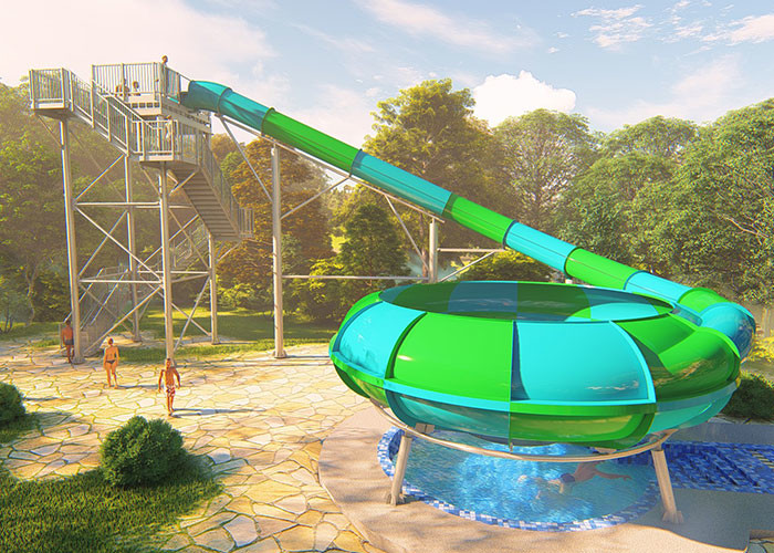 Anti - Static Tube Water Slide Tubes 26X40M Size Environment Friendly Material