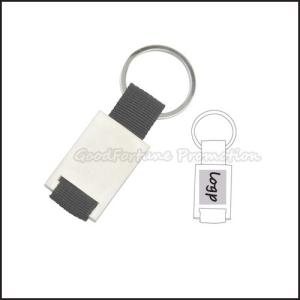 Quality woven fabric portable zinc alloy keychain keyring gifts wholesale