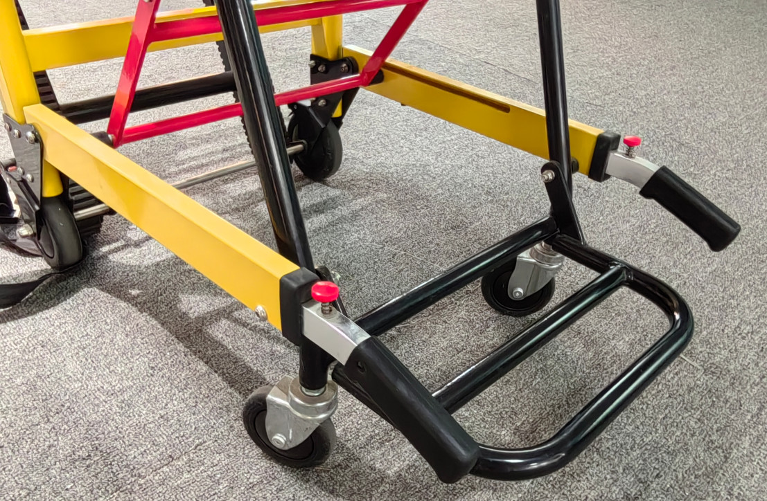 Aluminum Alloy Manual Crawler Type Stair Stretcher Foldable Lightweight For Hospital Patient Transfer