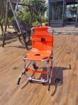 Four Wheel Aluminum Alloy Staircase Stretcher Foldable PVC Fabric For Emergency
