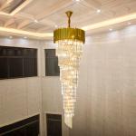 Hotel Theater Villa Large Chandelier Lighting Luxury Stainless Steel Multi-layer